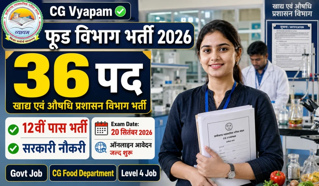 CG Food & Drug Administration Recruitment 2026