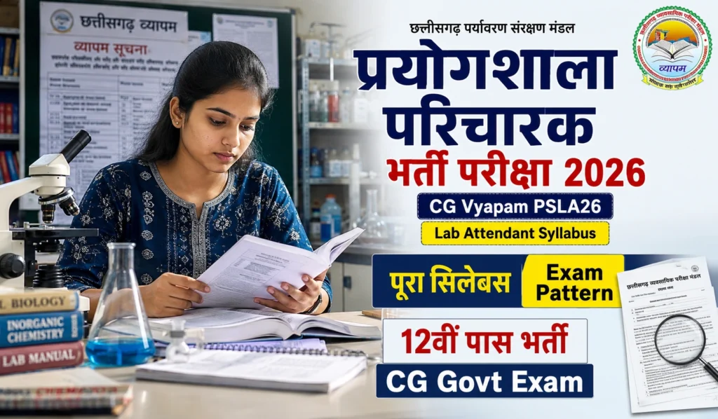 CG Vyapam Prayogshala Paricharak Syllabus 2026